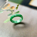 19mm A-Grade Imperial Green Jadeite Ring Band No. 162530