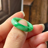 19mm A-Grade Imperial Green Jadeite Ring Band No. 162530
