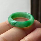 19mm A-Grade Imperial Green Jadeite Ring Band No. 162530