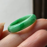 19mm A-Grade Imperial Green Jadeite Ring Band No. 162530