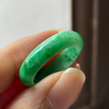 19mm A-Grade Imperial Green Jadeite Ring Band No. 162530
