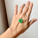 A-Grade Natural Imperial Green Jadeite Donut No.172815
