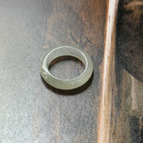 14mm A-Grade Light Yellowish Green Jadeite Ring Band No. 162594