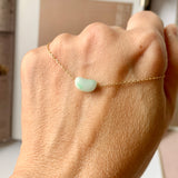 A-Grade Natural Moss On Snow Jadeite Jelly Bean Pendant No.172828