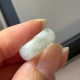 14mm A-Grade White Green Jadeite Ring Band No. 162596