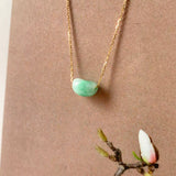 A-Grade Natural Moss On Snow Jadeite Jelly Bean Pendant No.172827