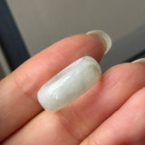 14mm A-Grade White Green Jadeite Ring Band No. 162596