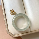 18.1mm A-Grade Natural Light Green Jadeite Ring with M.Petals Embellishment No.162320
