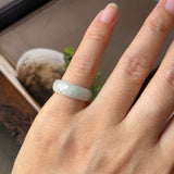 15.1mm A-Grade Light Green Jadeite Ring Band No. 162597