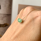 A-Grade Natural Moss On Snow Jadeite Jelly Bean Pendant No.172826