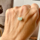 A-Grade Natural Moss On Snow Jadeite Jelly Bean Pendant No.172826