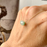 A-Grade Natural Moss On Snow Jadeite Jelly Bean Pendant No.172826