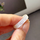 19mm Icy A-Grade Yellow White Jadeite Ring Band No. 162603