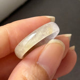 19mm Icy A-Grade Yellow White Jadeite Ring Band No. 162603