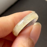 19mm Icy A-Grade Yellow White Jadeite Ring Band No. 162603