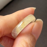 19mm Icy A-Grade Yellow White Jadeite Ring Band No. 162603