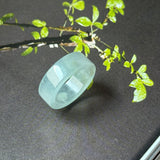 16mm Icy A-Grade Glacier Blue Jadeite Ring Band No. 162604