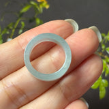 16mm Icy A-Grade Glacier Blue Jadeite Ring Band No. 162604
