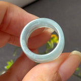 16mm Icy A-Grade Glacier Blue Jadeite Ring Band No. 162604