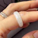 16mm A-Grade White Jadeite Ring Band No. 162605