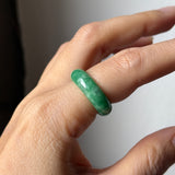 16.8mm A-Grade Imperial Green Jadeite Ring Band No. 162607
