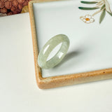 18.5mm A-Grade Natural Light Yellowish Green Jadeite Ring Band No. 162472