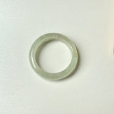 18.5mm A-Grade Natural Light Yellowish Green Jadeite Ring Band No. 162472