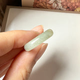 18.5mm A-Grade Natural Light Yellowish Green Jadeite Ring Band No. 162472