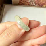 18.5mm A-Grade Natural Light Yellowish Green Jadeite Ring Band No. 162472