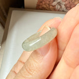 18.5mm A-Grade Natural Light Yellowish Green Jadeite Ring Band No. 162472