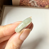 18.5mm A-Grade Natural Light Yellowish Green Jadeite Ring Band No. 162472