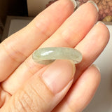 18.5mm A-Grade Natural Light Yellowish Green Jadeite Ring Band No. 162472