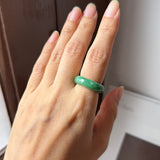 16.8mm A-Grade Imperial Green Jadeite Ring Band No. 162608
