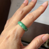 16.9mm A-Grade Imperial Green Jadeite Ring Band No. 162609