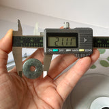 A-Grade Natural Black Jadeite Ancient Coin Donut No.220660