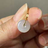 A-Grade Natural Light Pink Jadeite Donut Pendant No.172817