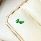 0.9cts Icy A-Grade Natural Imperial Green Jadeite Hulu (Calabash) Pair No.180850