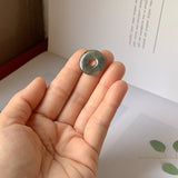 A-Grade Natural Black Jadeite Ancient Coin Donut No.220661