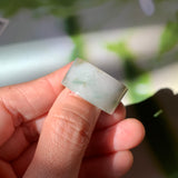 17.1mm A-Grade Natural Floral Jadeite Archer Ring Band No. 161854