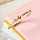Icy A-Grade Natural Rainbow Jadeite Cabochon Bangle/Bracelet No. 190501