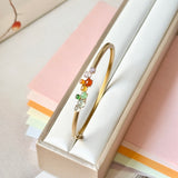 Icy A-Grade Natural Rainbow Jadeite Cabochon Bangle/Bracelet No. 190501