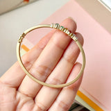 Icy A-Grade Natural Rainbow Jadeite Cabochon Bangle/Bracelet No. 190501