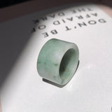 17.2mm A-Grade Natural Floral Jadeite Archer Ring Band No. 161485