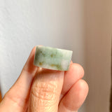 17.2mm A-Grade Natural Floral Jadeite Archer Ring Band No. 161485