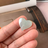 13.8 cts A-Grade Natural Light Green Jadeite Heart Shape No. 220557