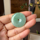 A-Grade Natural Green Jadeite Donut No.172903
