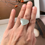13.8 cts A-Grade Natural Light Green Jadeite Heart Shape No. 220557
