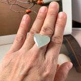 13.8 cts A-Grade Natural Light Green Jadeite Heart Shape No. 220557