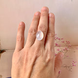 11.7 cts Icy A-Grade Natural Jadeite Oval Cabochon No.130311