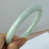 58.5mm A-Grade Natural Sage Green Jadeite Traditional Round Bangle No. 152172